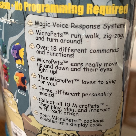 MicroPets Tomy Sumo Dragon 2002 Interactive Toy Collectible Micro Pets New - Picture 3 of 4